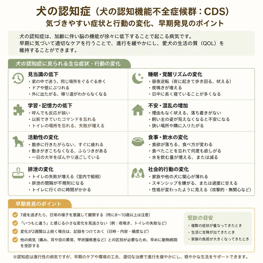 認知症の主な症状と行動変化
