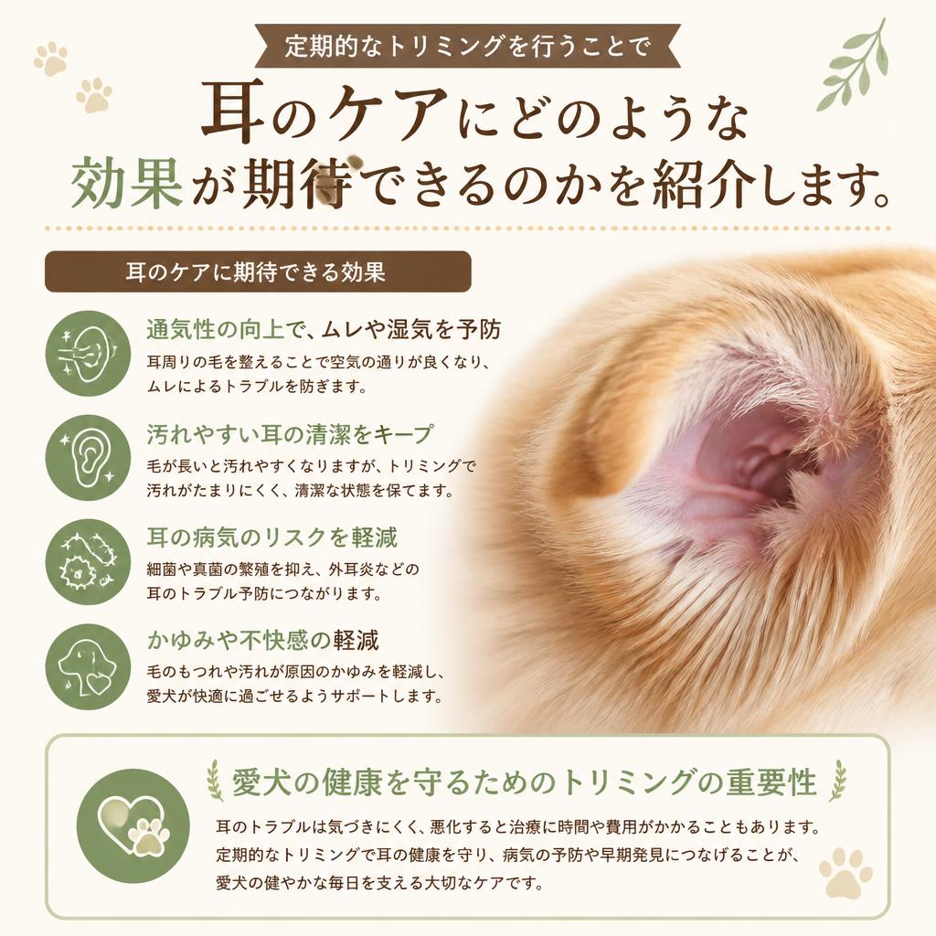 トリミングで得られる耳のケアメリット