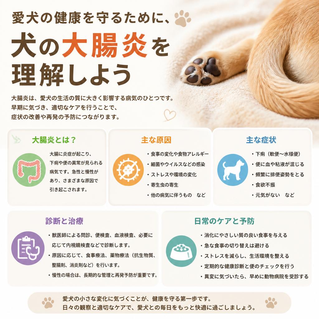 愛犬の健康を守るために、犬の大腸炎を理解しよう